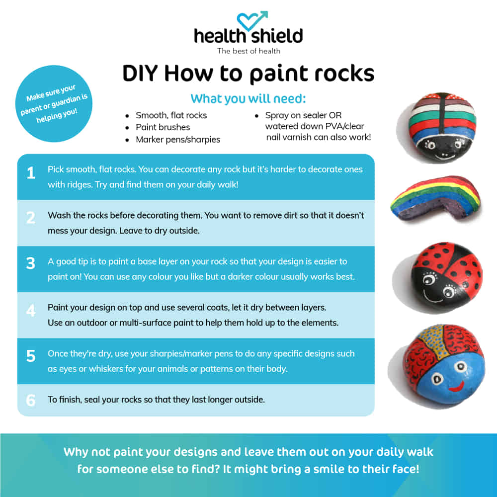 Health Shield Painting Rocks